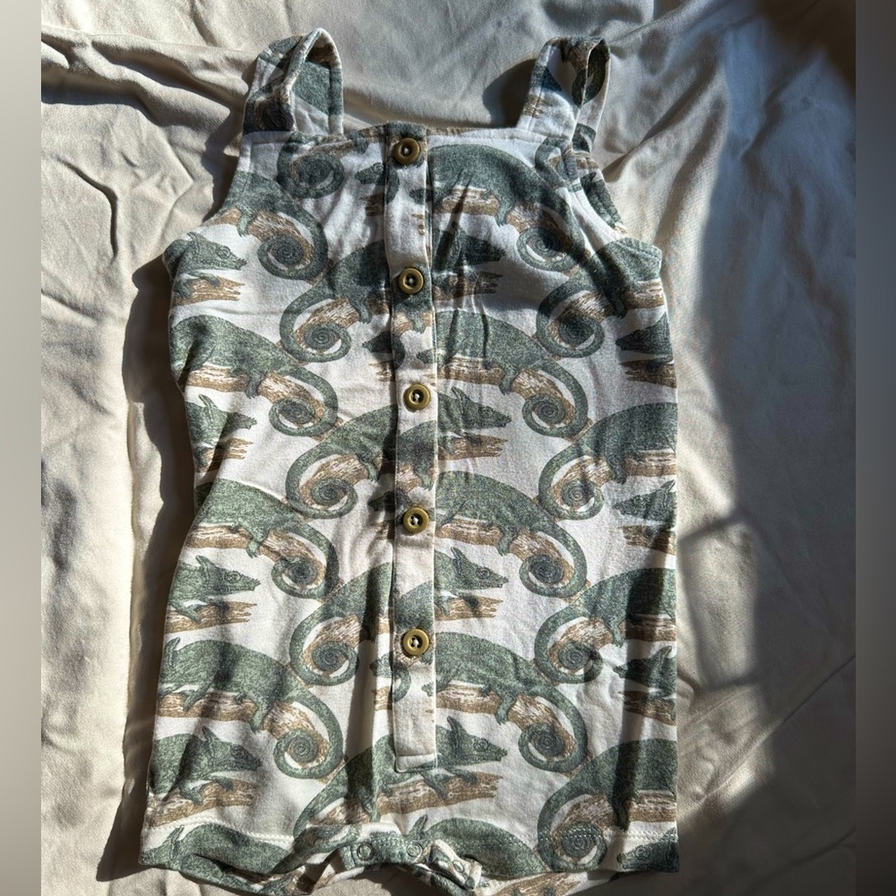 kate quinn chameleon button front overall shortie (beechwood modal)